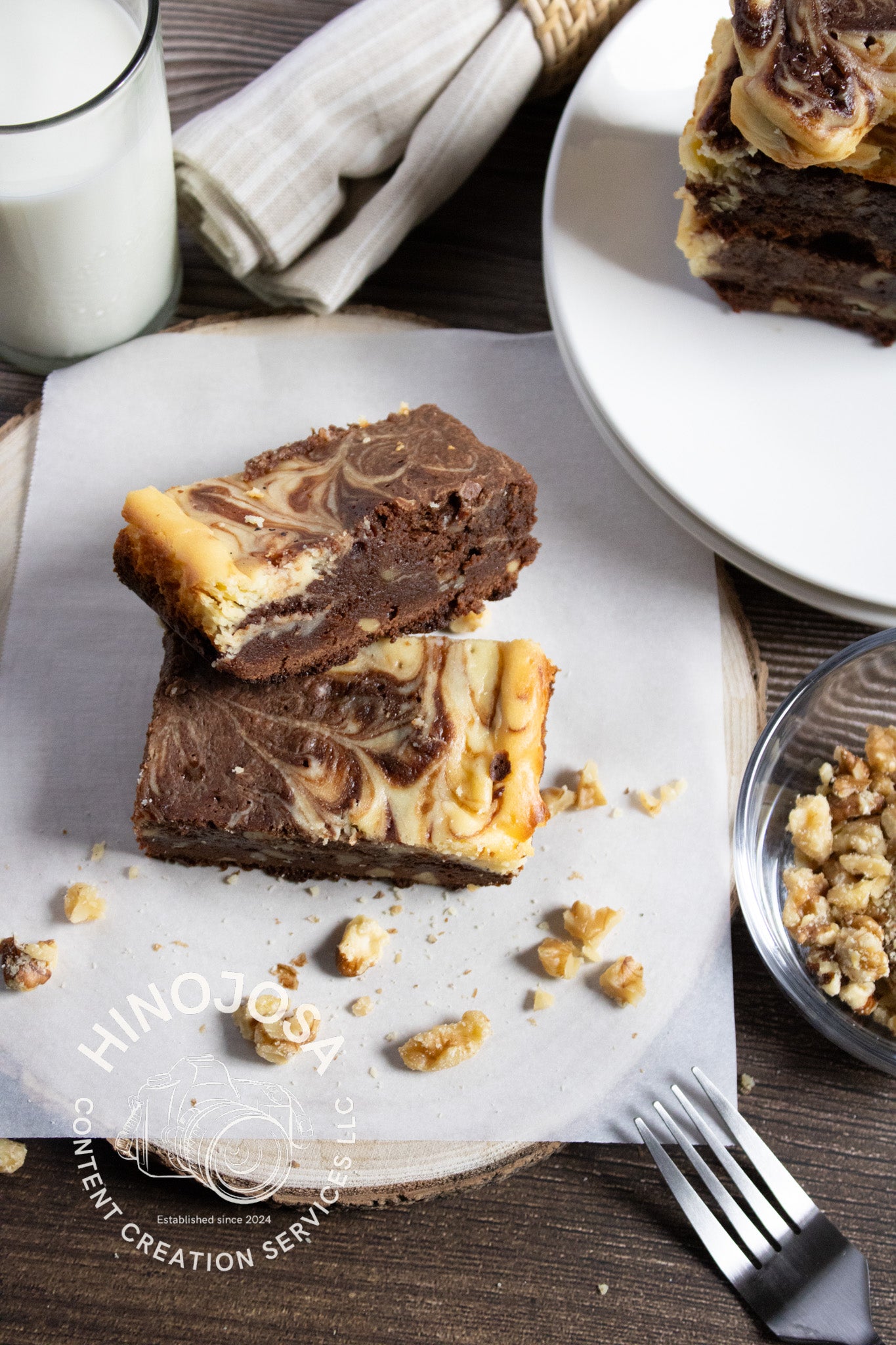 White Chocolate Cream Cheese Brownies Set 1 of 6