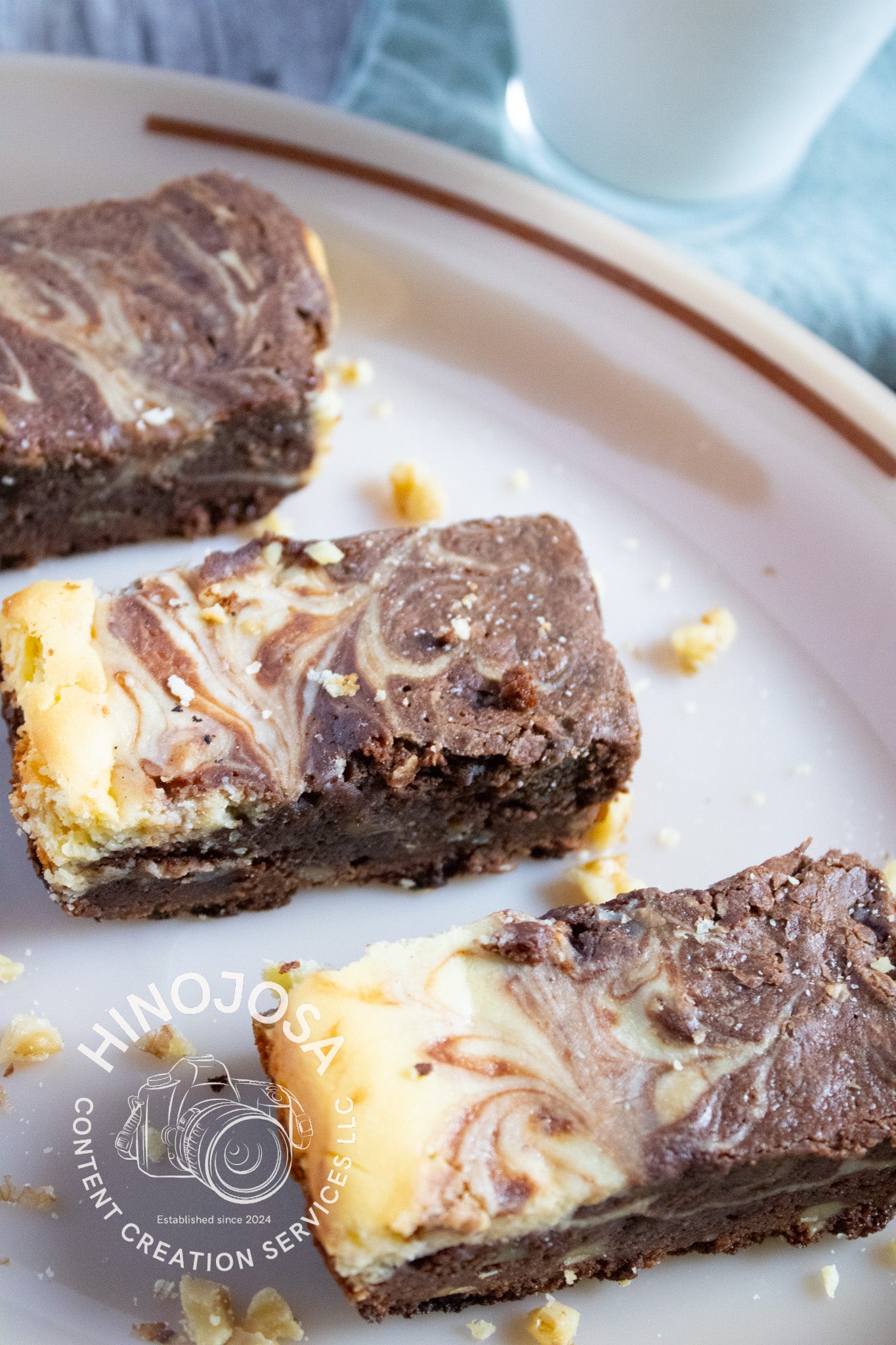 White Chocolate Cream Cheese Brownies Set 4 of 6