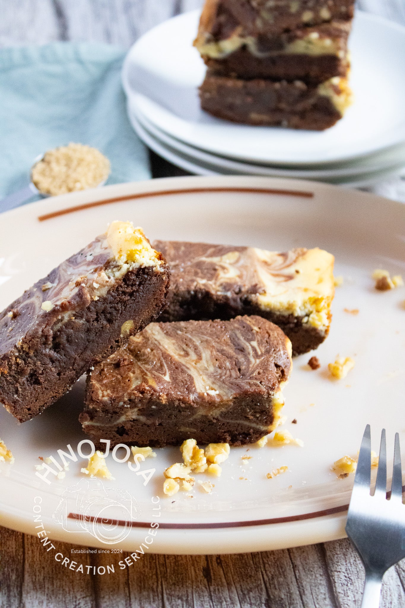 White Chocolate Cream Cheese Brownies Set 4 of 6