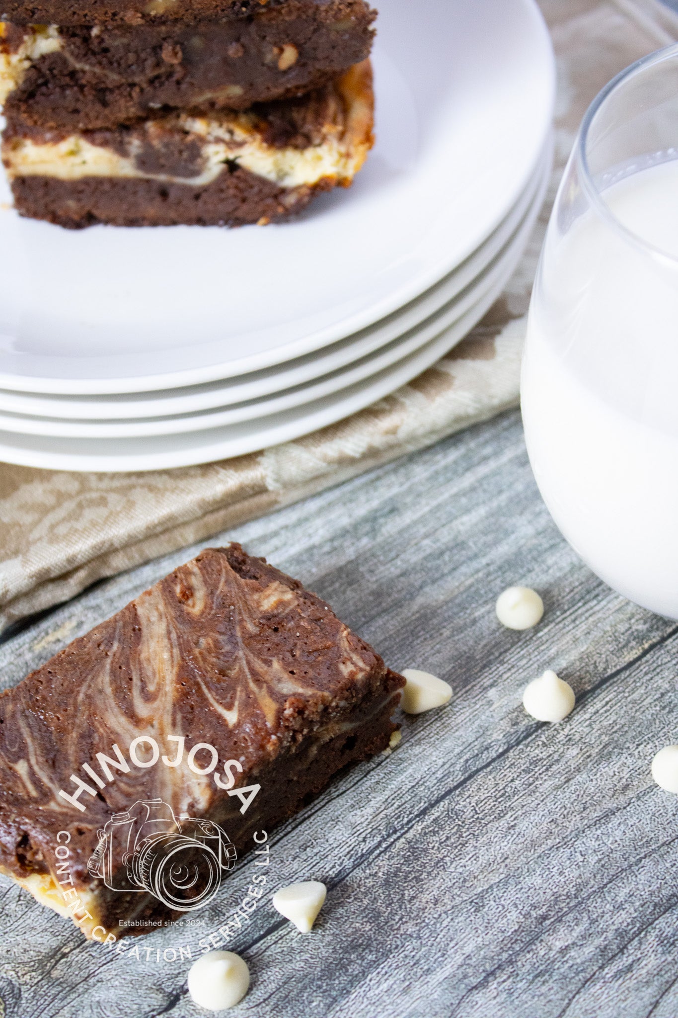 White Chocolate Cream Cheese Brownies Set 5 of 6