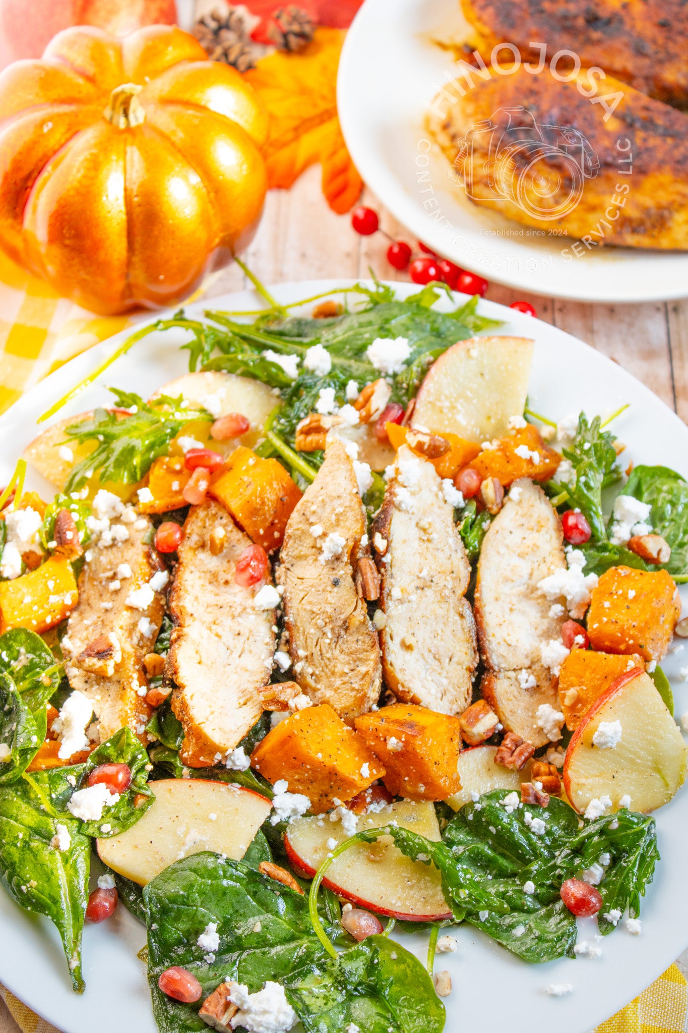 Autumn Chicken Balsamic Salad Set 5 of 5