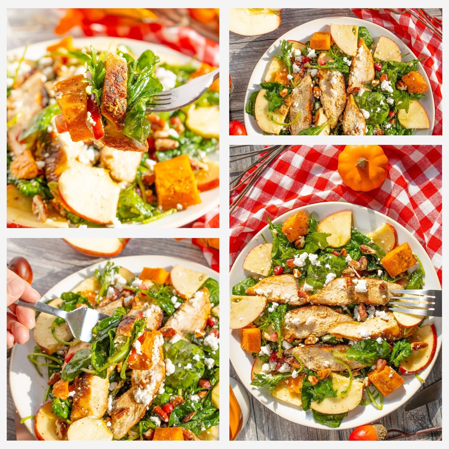 Autumn Chicken Balsamic Salad Set 4 of 5